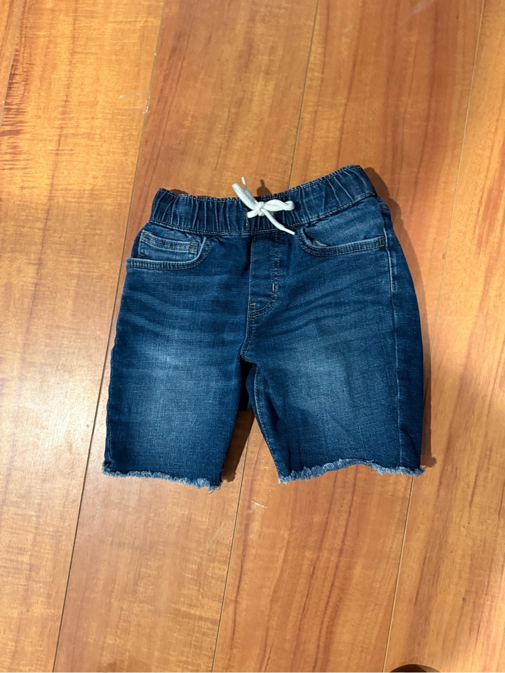 Old Navy Dark Blue Denim Pull-On Shorts with Drawstring Waist